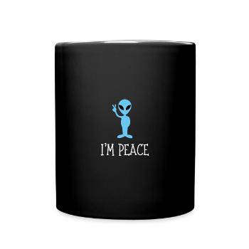 I come in peace im peace couples - Tasse einfarbig - Schwarz - Vorne