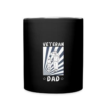 Vétéran Papa Papa Père Fête des Pères Soldat militaire - Mug uni - noir - Devant