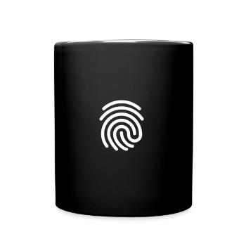 Finger ID - Tasse einfarbig - Schwarz - Vorne