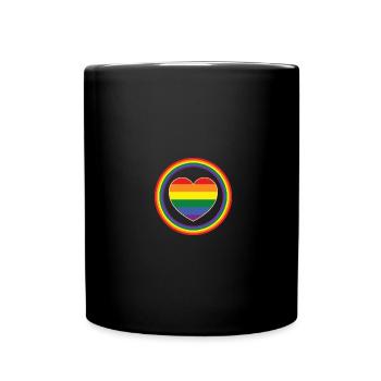 Gay Heart Gay Lesbienne Lesbienne Cadeau - Mug uni - noir - Devant