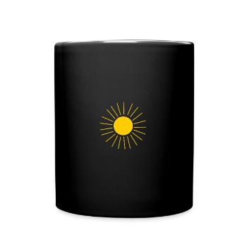 Sonne Sommer Urlaub Strand - Tasse einfarbig - Schwarz - Vorne