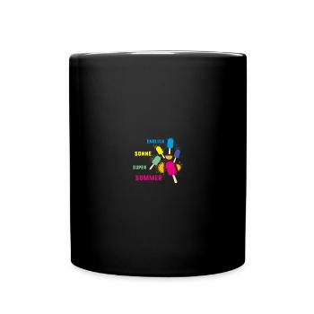 sommer, wassereis, sonne,endlich sonne,super,eis - Tasse einfarbig - Schwarz - Vorne