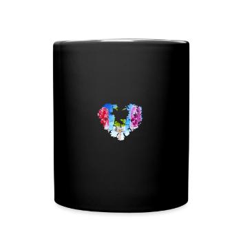 glace à l’eau, cœur, cœur de fleur, crème glacée, fruits, crème glacée avec style, - Mug uni - noir - Devant