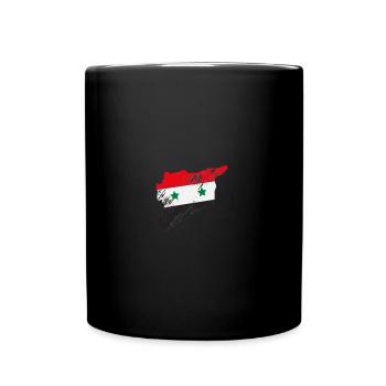 Esquisse artistique du drapeau syrien - Mug uni - noir - Devant