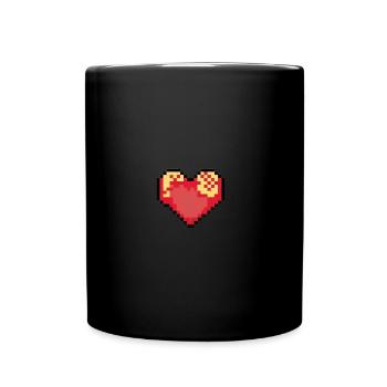 Bonheur PixelHeart - Mug uni - noir - Devant