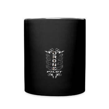 Drohne Drohnen Drohnenflug Drohnenpilot - Tasse einfarbig - Schwarz - Vorne