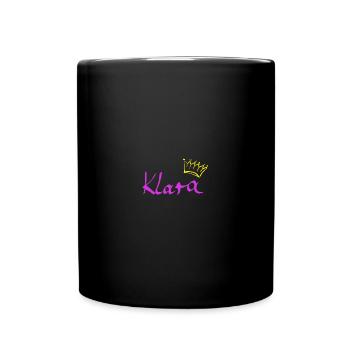 Klara with crown as a gift idea - Full Colour Mug - black - Front