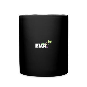 Vornamen Eva - Tasse einfarbig - Schwarz - Vorne