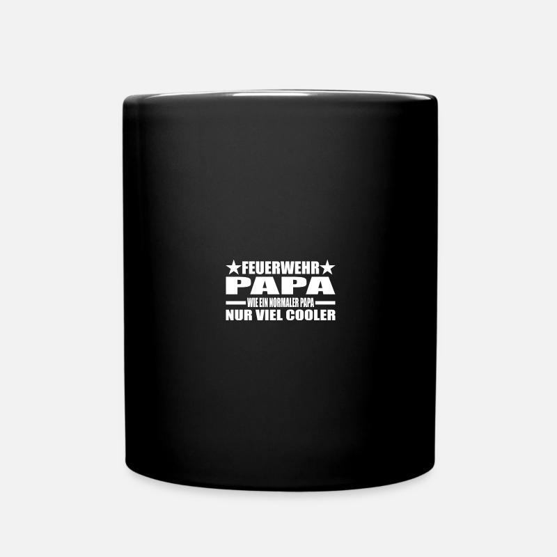 Feuerwehr - Tasse einfarbig - Schwarz