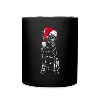 Santa LABRADOR Chiens de Noël Labbi Wilsigns - Mug uni - noir - Devant
