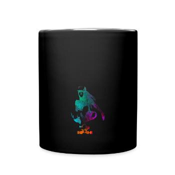 Skater girl neon - Full Colour Mug - black - Front