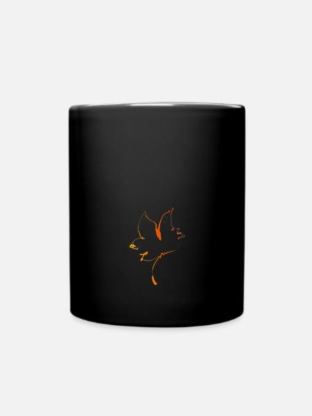 Herbst, Blatt, Outdoor - Tasse einfarbig - Schwarz