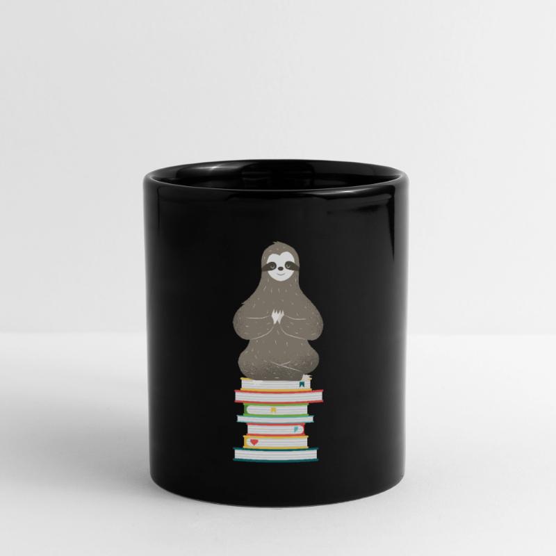 Sloth Bookworm Reader Gift Idea Full Colour Mug