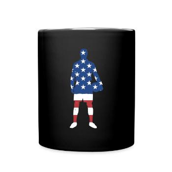 Sport Us Flag Soccer - Tasse einfarbig - Schwarz - Vorne