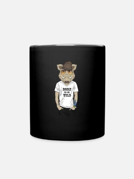 Wildschwein - Tasse einfarbig - Schwarz