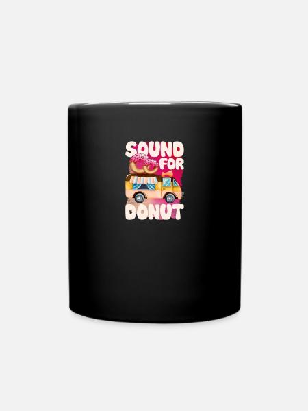Ton für Donut - Tasse einfarbig - Schwarz