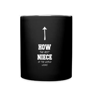How the best Niece of the world looks - Full Colour Mug - black - Front