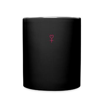 femme woman feminine pink - Full Colour Mug - black - Front