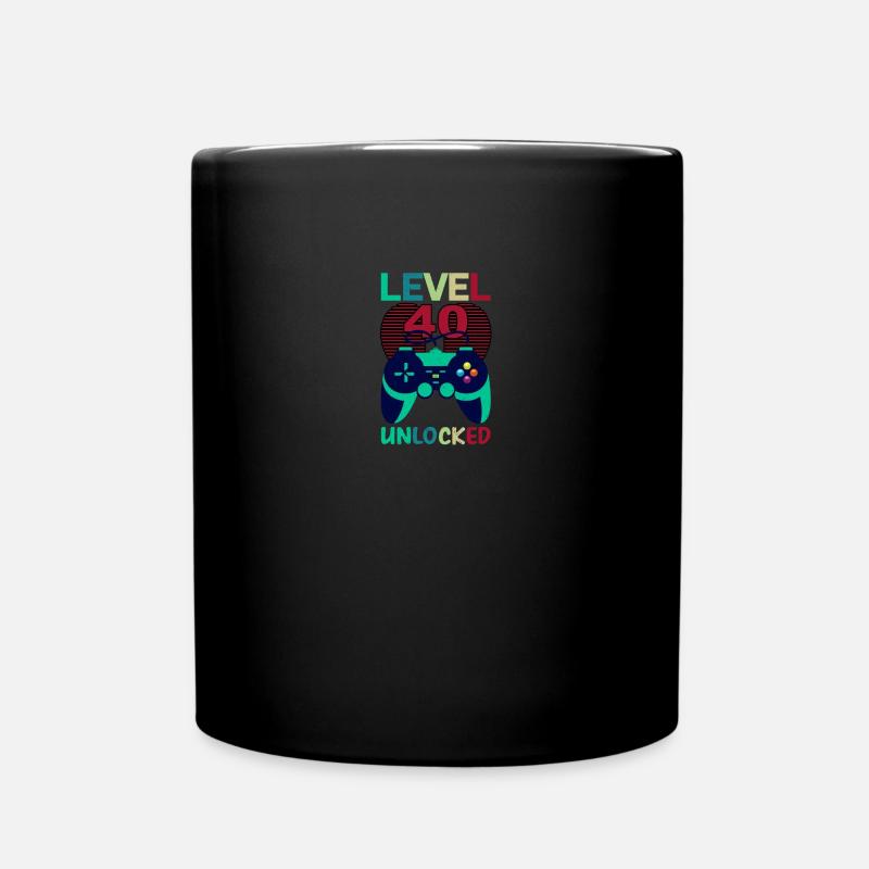 Level 40 Unlocked - Full Colour Mug - black