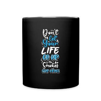 Drogenfrei Clean Straight Edge Joint - Tasse einfarbig - Schwarz - Vorne