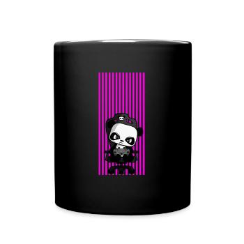 Cute Gaming Panda, PEW PEW, Nerd, Gamer, Gaming - Full Colour Mug - black - Front