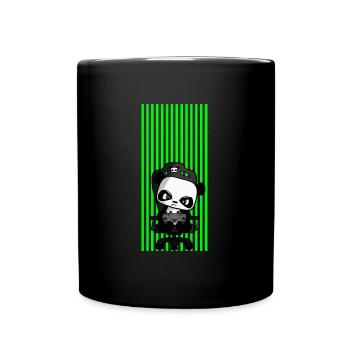 Cute Gaming Panda, PEW PEW, Nerd, Gamer, Gaming - Full Colour Mug - black - Front