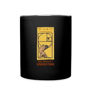 Goldener Schnitt Geometrie Spirale Kunst Mathe - Tasse einfarbig - Schwarz - Vorne