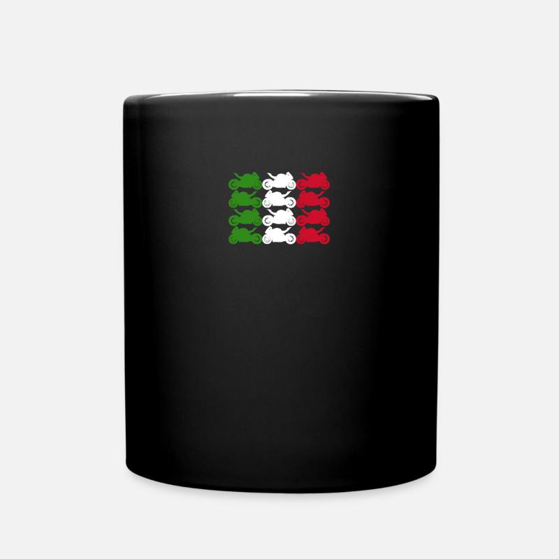 Drapeau de moto italie - Mug uni - noir