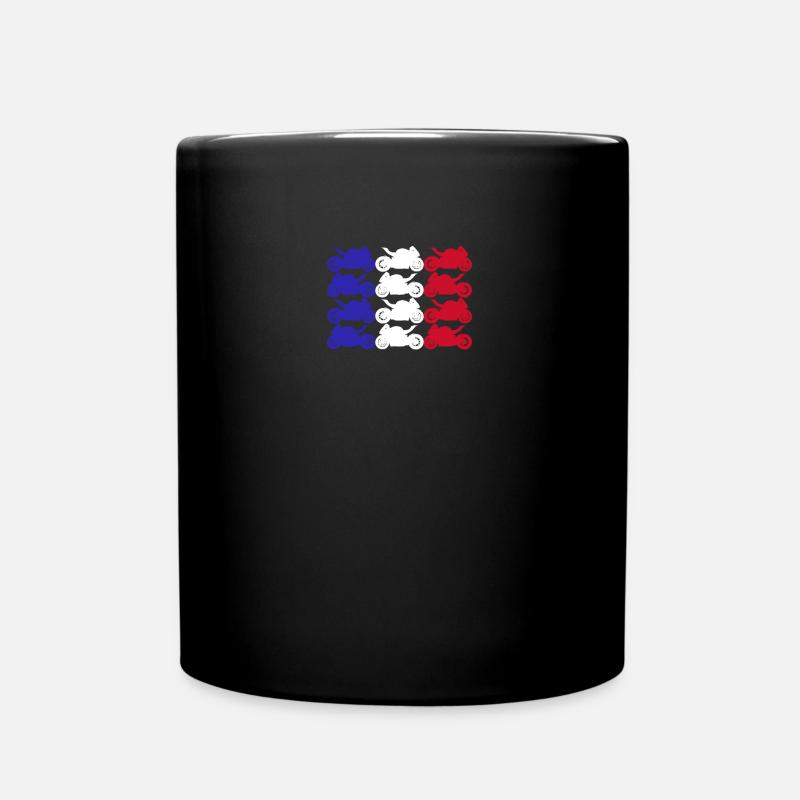 Motorrad Frankreich - Tasse einfarbig - Schwarz