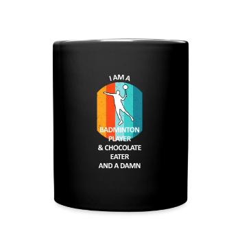 Badminton Badminton Badminton Player Chocolat - Mug uni - noir - Devant
