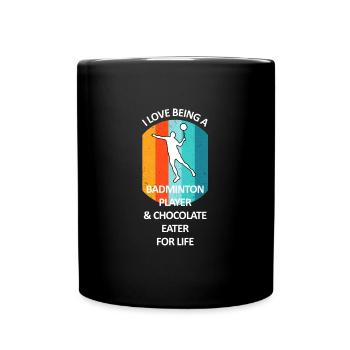 Badminton Badminton Badminton Player Chocolat - Mug uni - noir - Devant