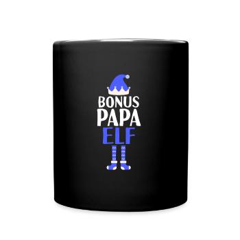 Bonus Papa Elf Bonuspapa Geschenk - Tasse einfarbig - Schwarz - Vorne