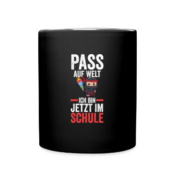 1.Klasse Ninja Erstklässler Geschenk - Tasse einfarbig - Schwarz - Vorne
