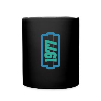 Witzig 1977 - Tasse einfarbig - Schwarz - Vorne