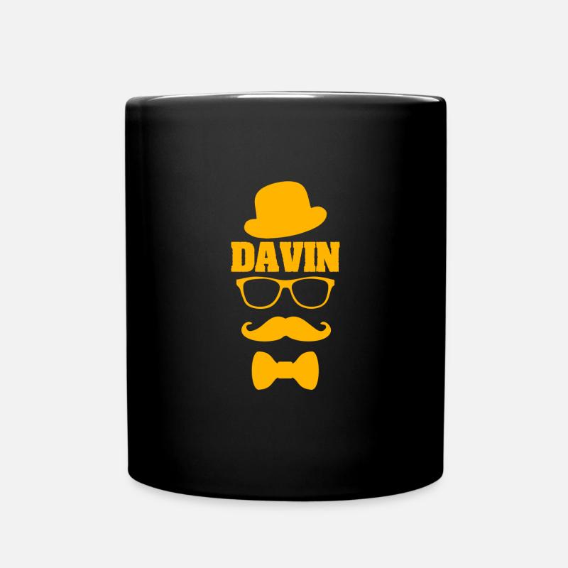 Schnurrbart Davin - Tasse einfarbig - Schwarz