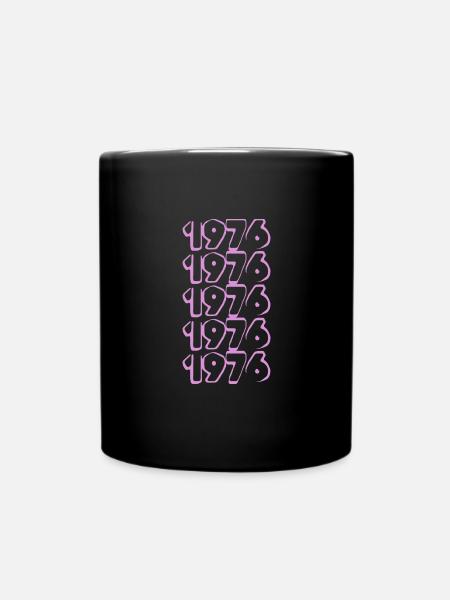 Jahr 1976 - Tasse einfarbig - Schwarz