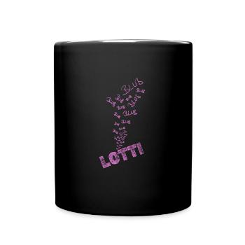 Lotti als Wasser - Tasse einfarbig - Schwarz - Vorne
