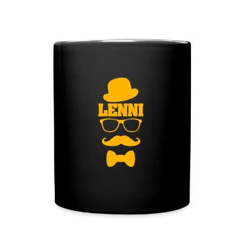 Lenni as a schnauzer - Full Colour Mug - black - Front