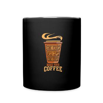 Some heroes wear capes - others cook - Full Colour Mug - black - Front
