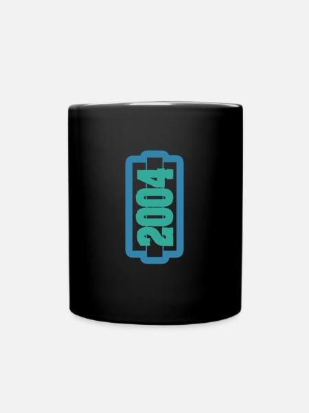 Jahrgang 2004 - Tasse einfarbig - Schwarz