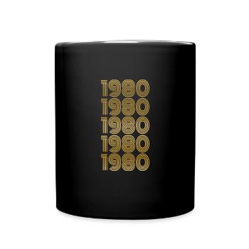 1980 - Tasse einfarbig - Schwarz - Vorne