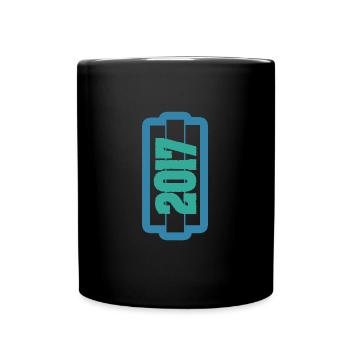 Jahr 2017 - Tasse einfarbig - Schwarz - Vorne