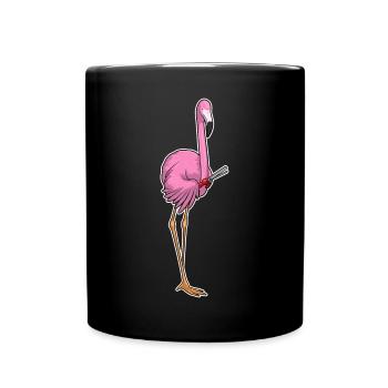 Flamingo Hairdresser Hair Clip - Full Colour Mug - black - Front