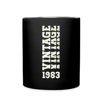 40th Birthday Man Vintage 1983 Vintage - Full Colour Mug - black - Front