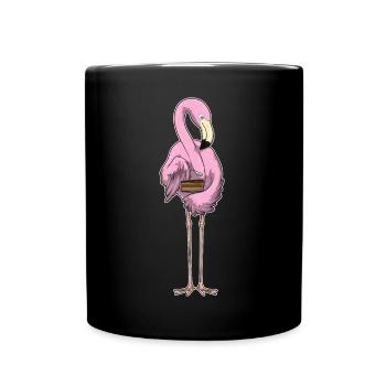 Gâteau flamant rose - Mug uni - noir - Devant