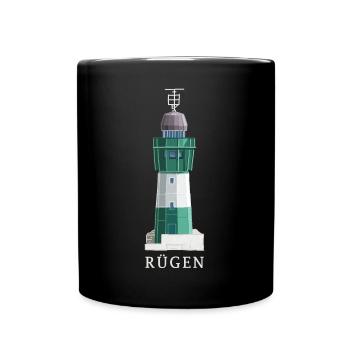 Rügen, Sassnitz-Mukran lighthouse, German Baltic Sea - Full Colour Mug - black - Front