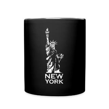 Freiheitsstatue New York Logo Symbol Illustration - Tasse einfarbig - Schwarz - Vorne
