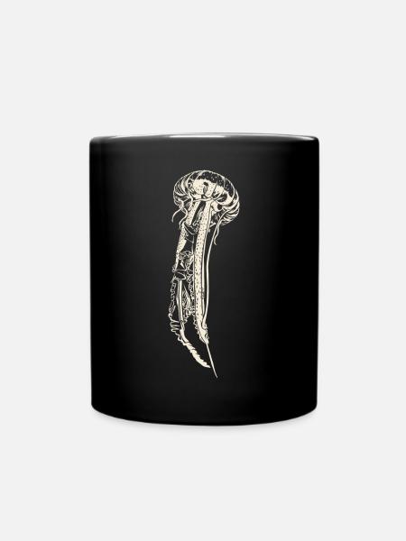 Qualle Jellyfish Ozean maritim save the deep blue - Tasse einfarbig - Schwarz