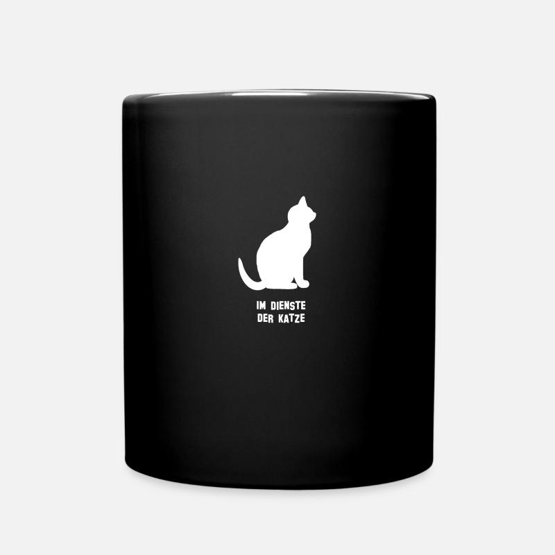 Katzenpapa - Tasse einfarbig - Schwarz
