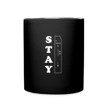 Stay Positive! White - Full Colour Mug - black - Front